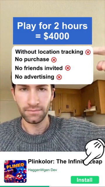 Plinko app interface