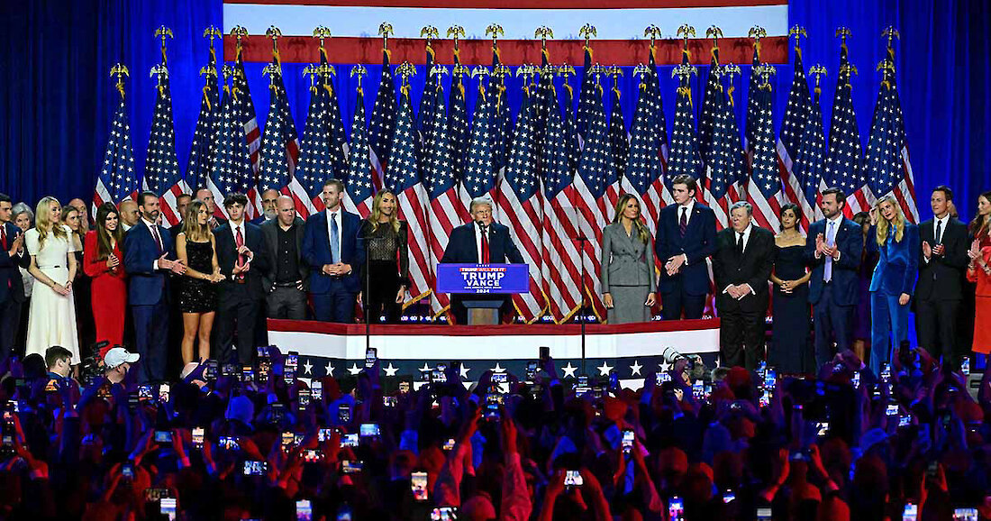 Who will be next to Trump at the podium?